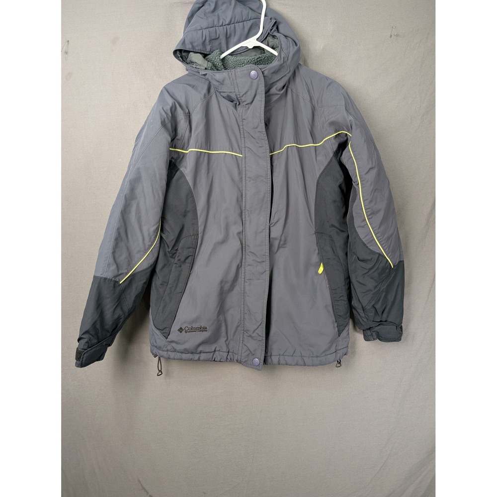 Columbia Sportswear Company Gray Hooded Winter Jacket Women Medium‎